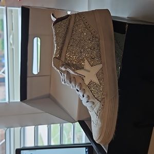 Shu Shop glitter high top sneakers